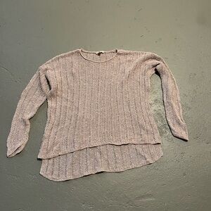 Eileen Fisher Open Weave Knit Top in Beige